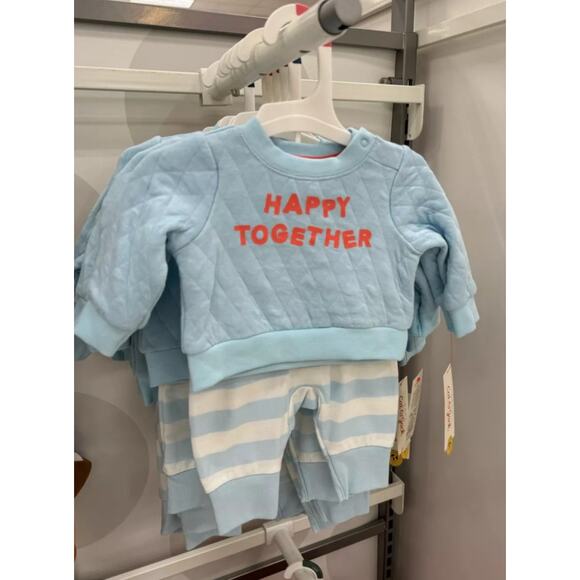 Cat & Jack Baby 'Happy Together' Graphic Top & Bottom Set 3-6 Months NWT - Picture 3 of 5